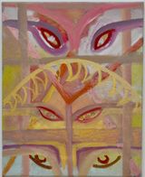 I eyes by Layla Rudneva-Mackay contemporary artwork painting works on paper