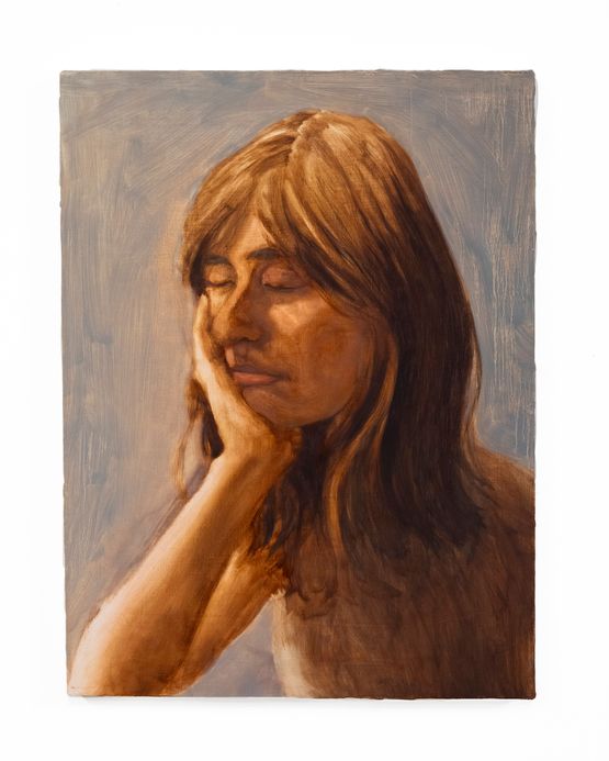 Rahma in Grisaille by Fiza Khatri contemporary artwork Painting