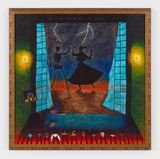Id Make A Deal With The Devil by Hollis Sigler contemporary artwork painting works on paper