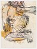 Study for figure half face by Daniel Crews-Chubb contemporary artwork Drawing