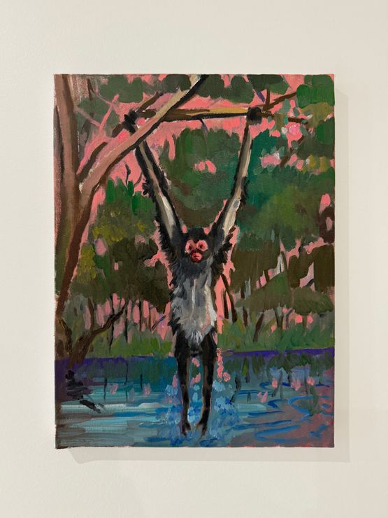 Monkey Hanging by Charles Hascoet contemporary artwork Painting