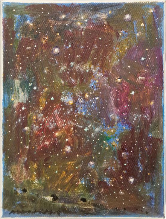 le stelle verso sera by Natale Addamiano contemporary artwork Painting