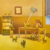 Home Sweet Home Backyard Golden House 6 by Mak2 contemporary artwork Painting