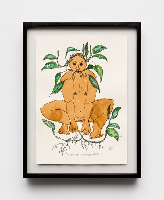 Comigo Ninguem pode N1 from the Senhora das Plantas series by Rosana Paulino contemporary artwork Works on Paper
