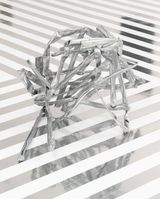 Crushed Barrier Airwaves by Jim Lambie contemporary artwork sculpture