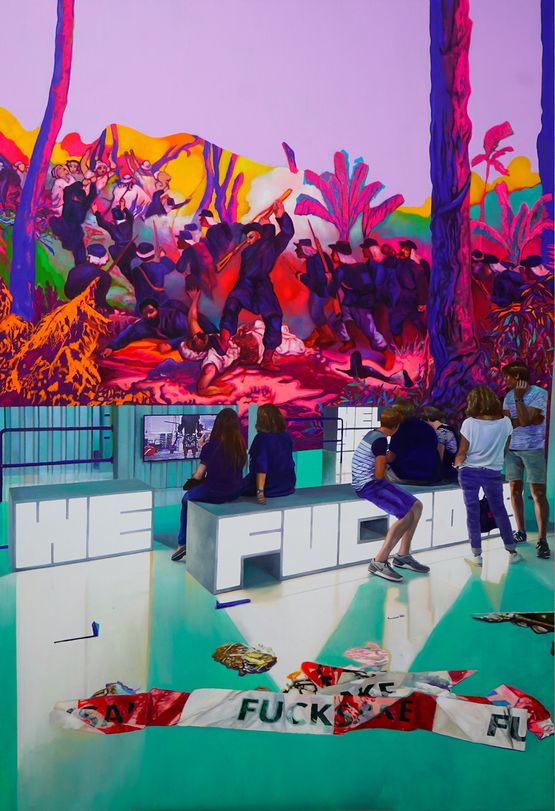 The Future Trauma The Past Paranoid by Zico Albaiquni contemporary artwork Painting