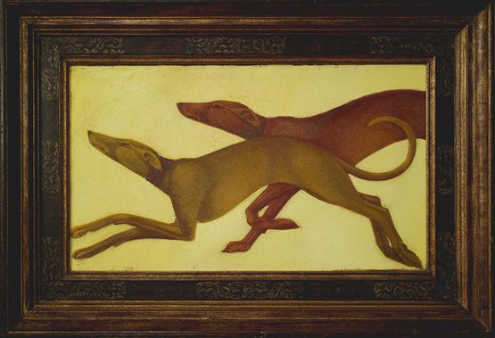 Hounds Chase by Timur DVatz contemporary artwork Painting