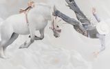 Thrown by Will Cotton contemporary artwork painting works on paper