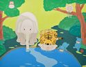 Resting in the Tree Shade by Yasuhito Kawasaki contemporary artwork Painting