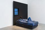 Blue Woman on Bed by George Segal contemporary artwork installation