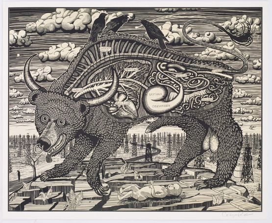 Animal Spirit yellow by Grayson Perry contemporary artwork Print