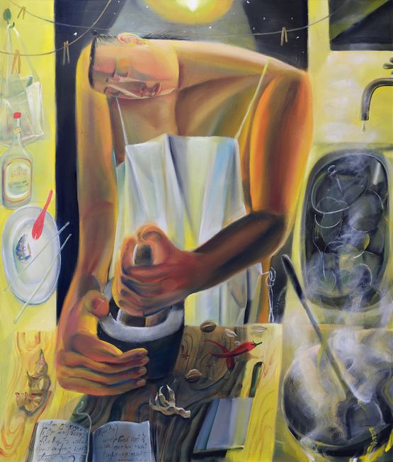 Insomniac by Alvin Ong contemporary artwork Painting