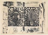 Deux tetes Umschlagentwurf by Pablo Picasso contemporary artwork drawing print
