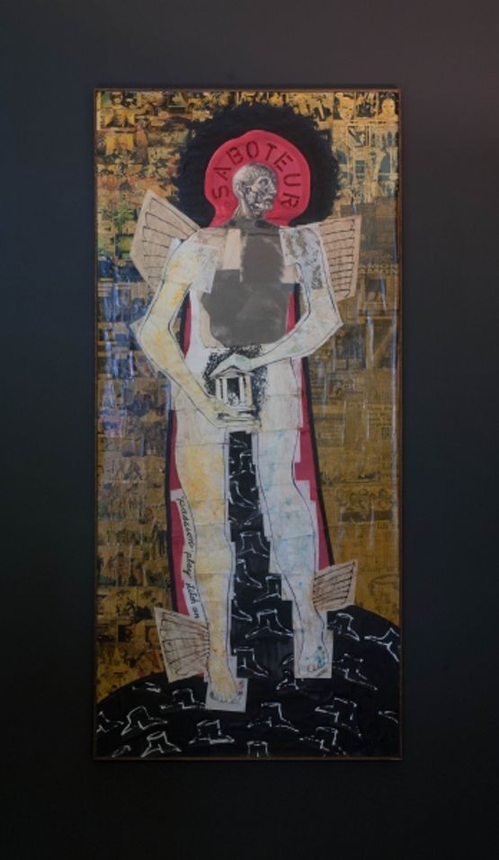 Hanging by a Thread II by Jim Allen contemporary artwork Painting