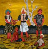 Mkhwababa River by Mpho Feni contemporary artwork painting