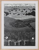 Hidden Disaster by Fitriani Dk contemporary artwork print textile