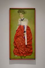 The Beauty by Jung Jong-Mee contemporary artwork textile works on paper
