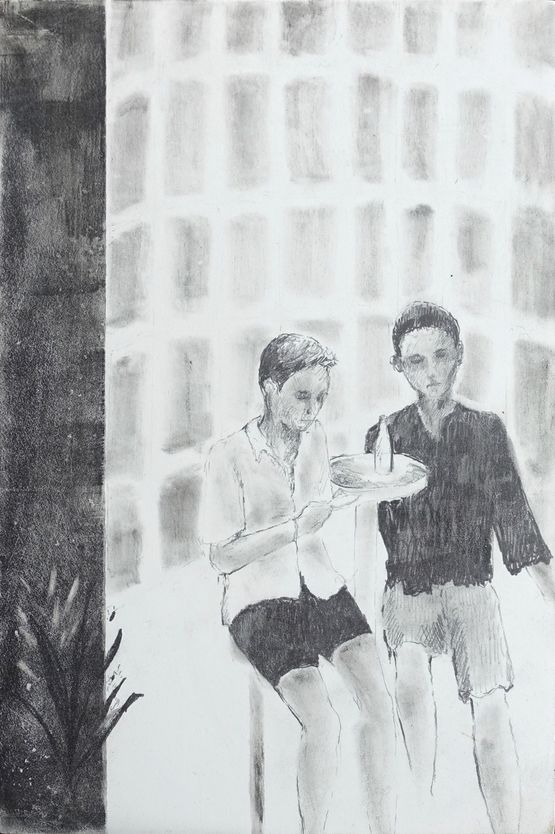 Two one two by Moses Tan contemporary artwork Works on Paper