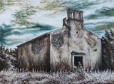 Church by Miran Sabic contemporary artwork painting works on paper