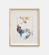Untitled Rooster String Study by Holly Lowen contemporary artwork painting works on paper