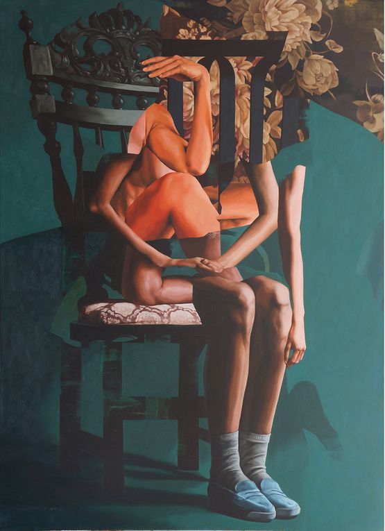 Stack on a chair 2 by Wedhar Riyadi contemporary artwork Painting