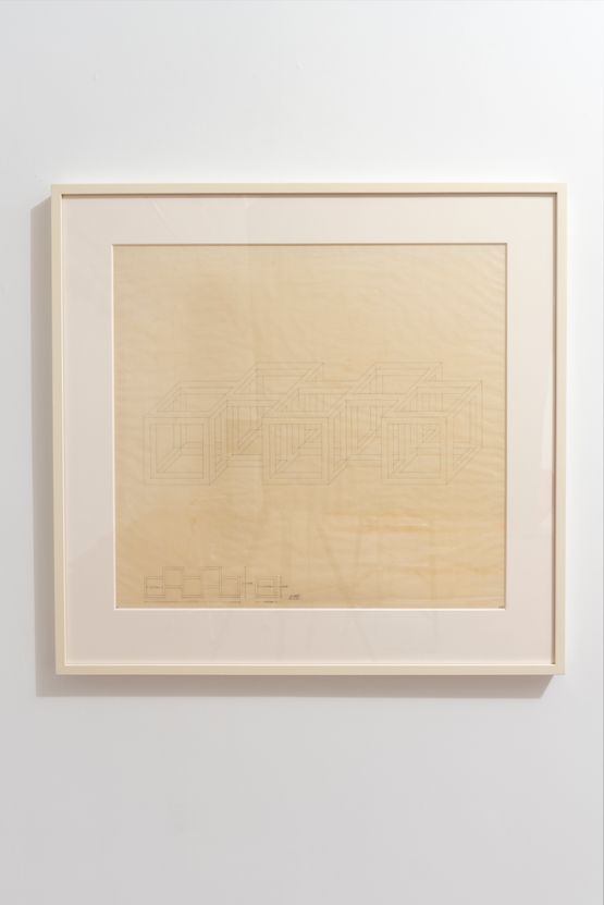 Project for Sculpture in Grenoble drawing and sculpture by Sol Lewitt contemporary artwork Works on Paper