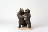 Lache drinks beer with his friends by Ioana Maria Sisea contemporary artwork sculpture