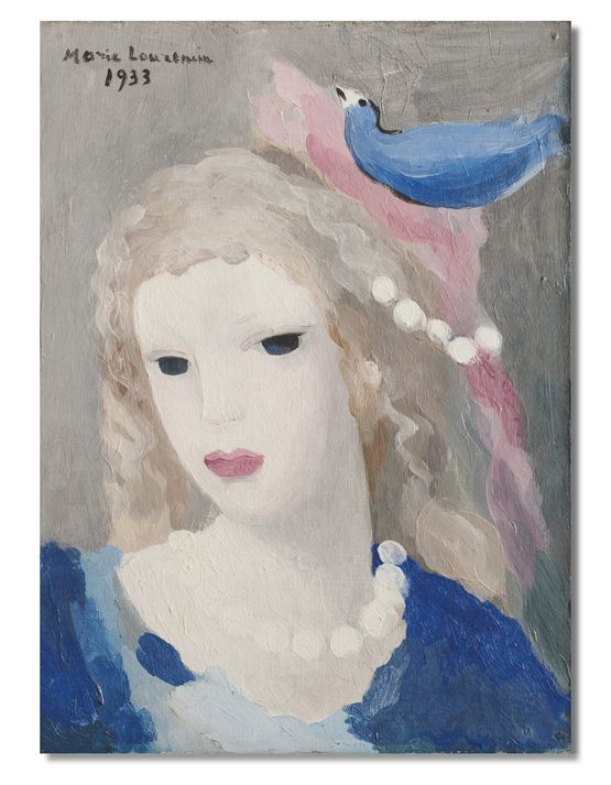 Femme a la colombe by Marie Laurencin contemporary artwork Painting