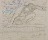 Nu accroupi by Pierre Bonnard contemporary artwork painting works on paper
