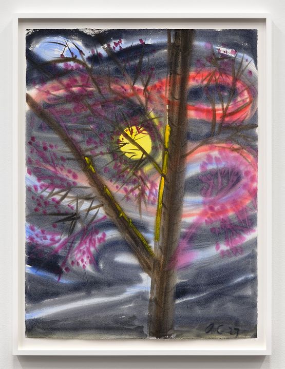 Moon Yellow Moon Crazy 8s 8-7-23 2023 by Ann Craven contemporary artwork Painting