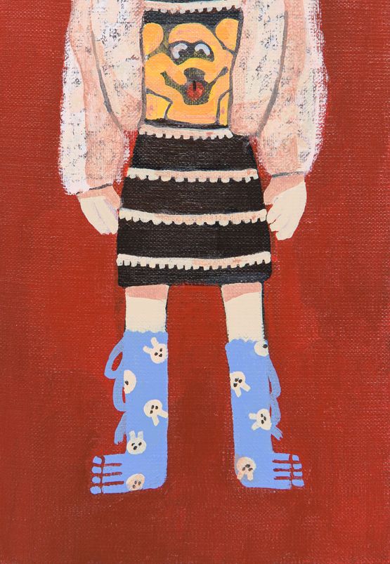 Black dress by Sachiko Kamiki contemporary artwork Painting