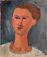 Testa di Giovane Donna Head of a Young Lady by Amedeo Modigliani contemporary artwork print