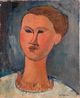 Testa di Giovane Donna Head of a Young Lady by Amedeo Modigliani contemporary artwork Print