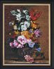 After Abraham BreughelRoses Jasmine Primrose and Other Flowers in an Urn on a Stone Ledge by Frans Smit contemporary artwork Painting
