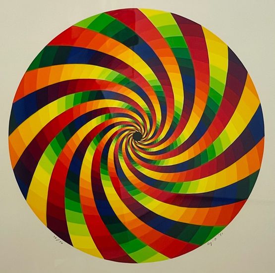 Geometrical Rainbow Hole G VII 3950 by Ay-O contemporary artwork Print