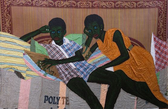 Panyin and Kakra by Emmanuel Kwaku Yaro contemporary artwork Painting