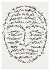 Mask caligrams 02 by Carlos Amorales contemporary artwork drawing works on paper
