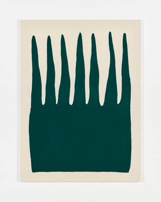 Ab ovo. Green palm by Adelaide Cioni contemporary artwork Textile