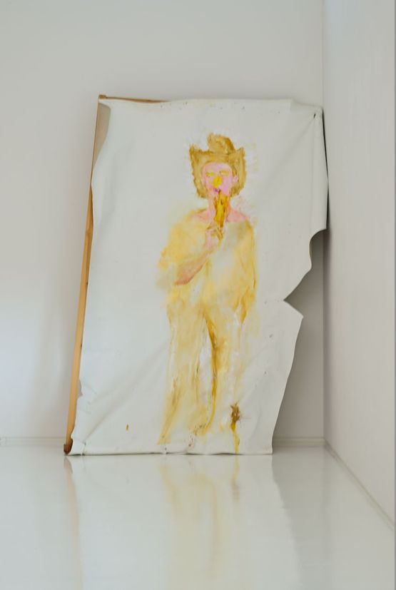A Model of This Planet Cowgirl taking off her gloves by Masato Kobayashi contemporary artwork Painting