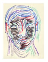 Face and Mask 12 by Carlos Amorales contemporary artwork drawing works on paper