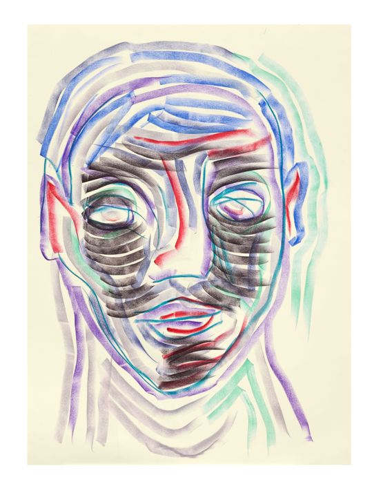 Face and Mask 12 by Carlos Amorales contemporary artwork Works on Paper