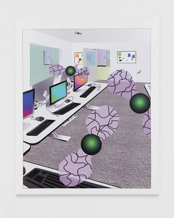 Flies in Computer Lab by Michael Williams contemporary artwork Print