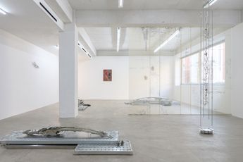 Contemporary art exhibition Inside Job Axial Veil at CAPTION Seoul South Korea