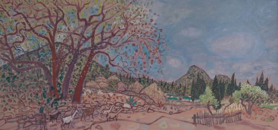 Sketch in Guishan - The Northwest Entrance of the Village by Mao Xuhui contemporary artwork Painting