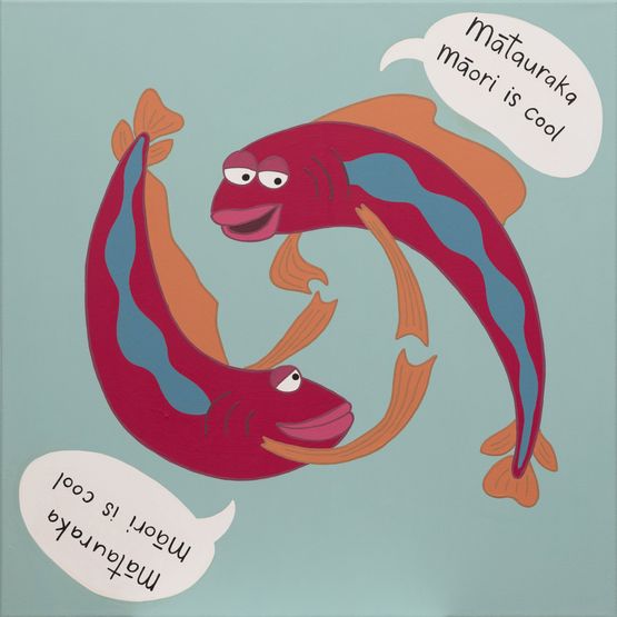 Matauraka Maori is Cool by Ayesha Green contemporary artwork Painting