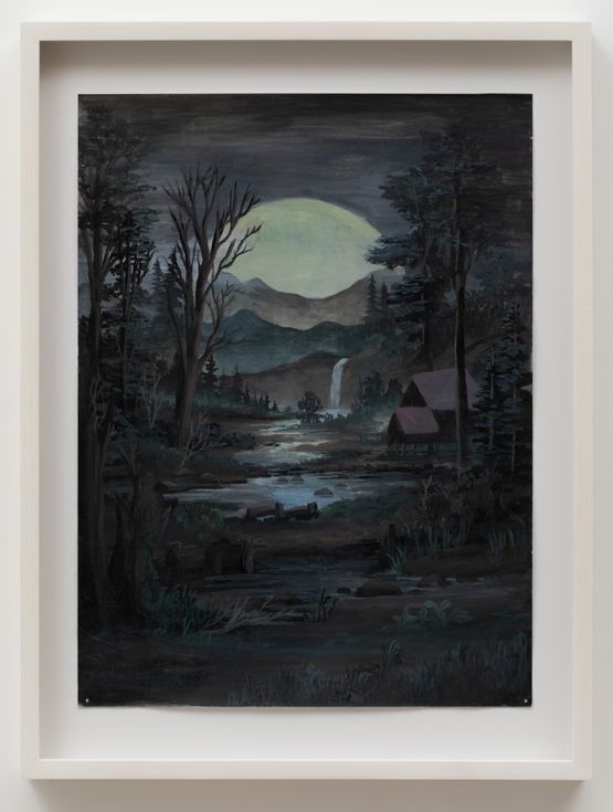 Moonlight Cabin by Neil Raitt contemporary artwork Painting
