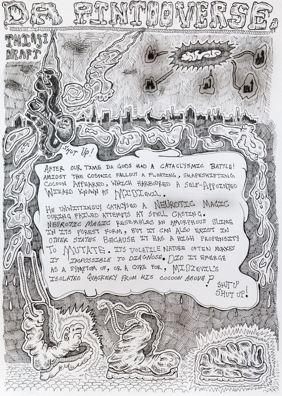 Pintooverse Comic Intro Page 1 by Hardeep Pandhal contemporary artwork Painting