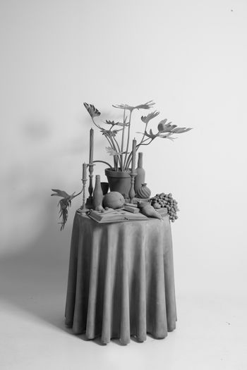 Vanitas Table plant by Hans Op De Beeck contemporary artwork sculpture