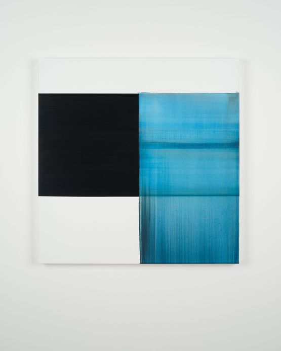 Exposed Painting Sapphire Blue by Callum Innes contemporary artwork Painting