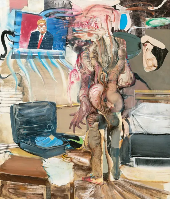 The Hotel Room by Adrian Ghenie contemporary artwork Painting